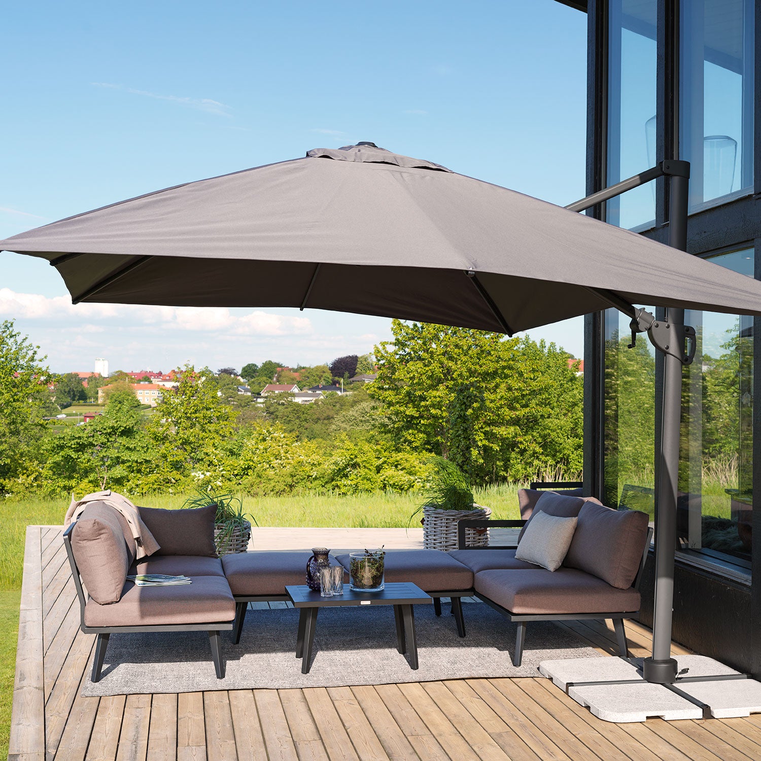 Villac 2-istuttava moduuli musta/ruskea Brafab