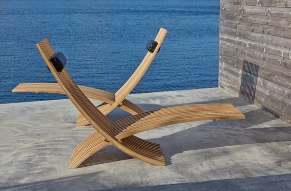 Nozib Sun Lounger tiikki Skargaarden