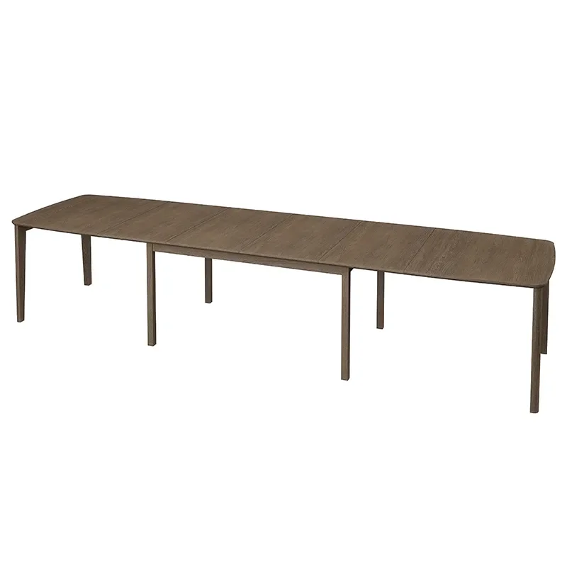 SM107 Ruokapoyta 101x160-316-368 cm Mokkanruskea lakattu tammi oljytty