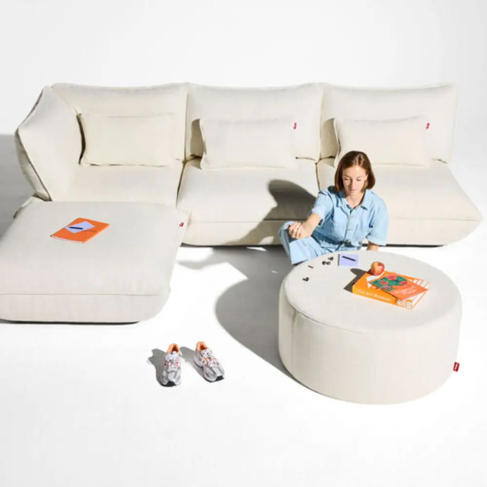 sumo sohvan kulmaosa boucle recycled creme