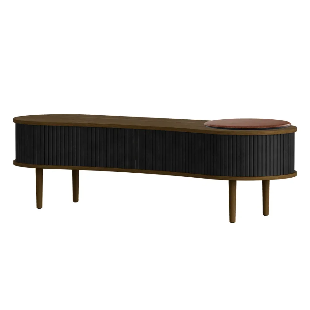 Audacious TV-taso, tumma tammi/Charcoal