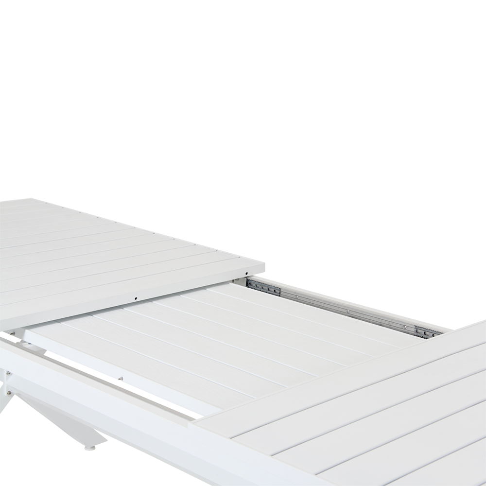 Hillmond pöytä 100 x 240-310 cm valkoinen Brafab