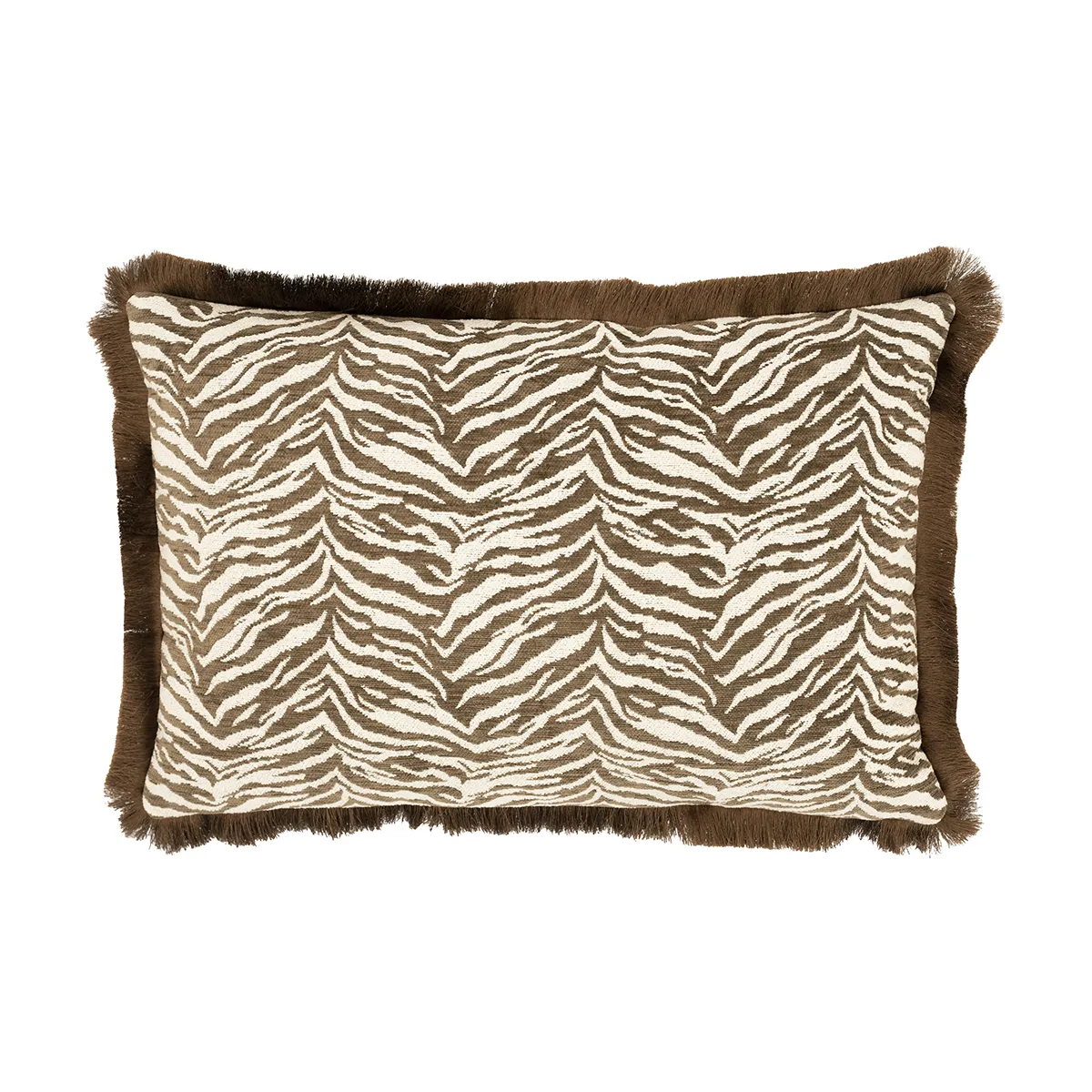 Koristetyyny hapsuilla Tigra Brown 40x60 cm
