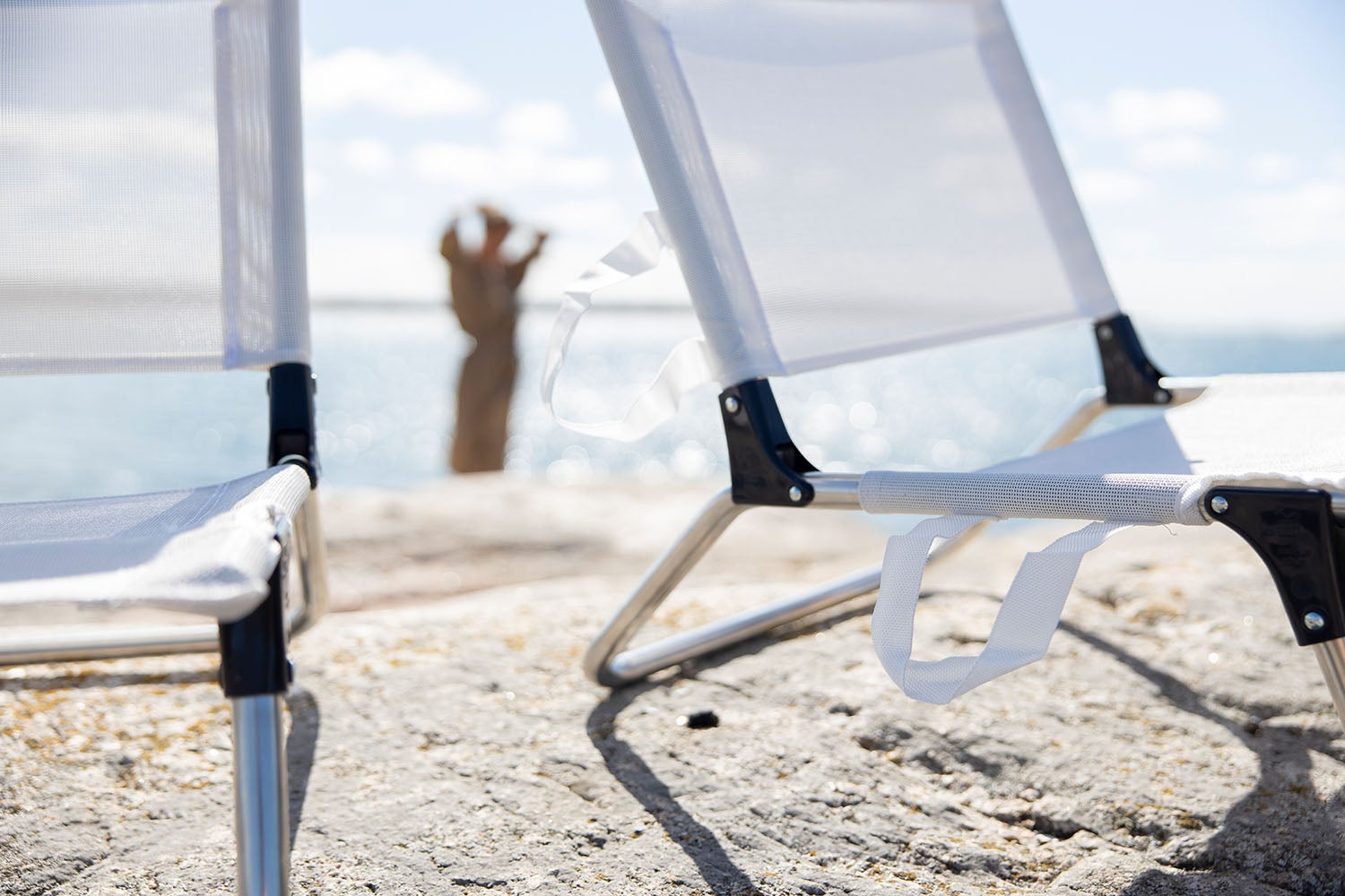 Quick aurinkotuoli valkoinen alumiini/textilene