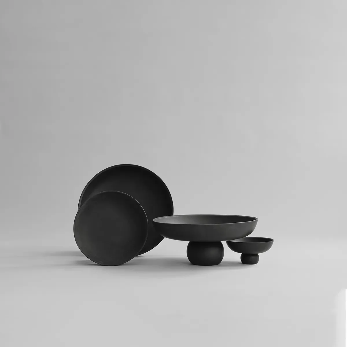 Käsinmaalattu koristekulho Baburu Big Black Ø 43 cm