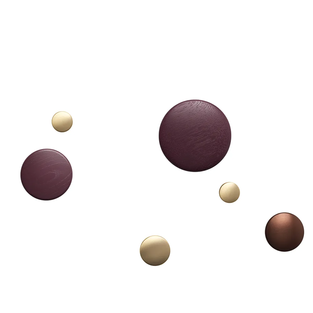 Dots Metal Set of 5 - Umber
