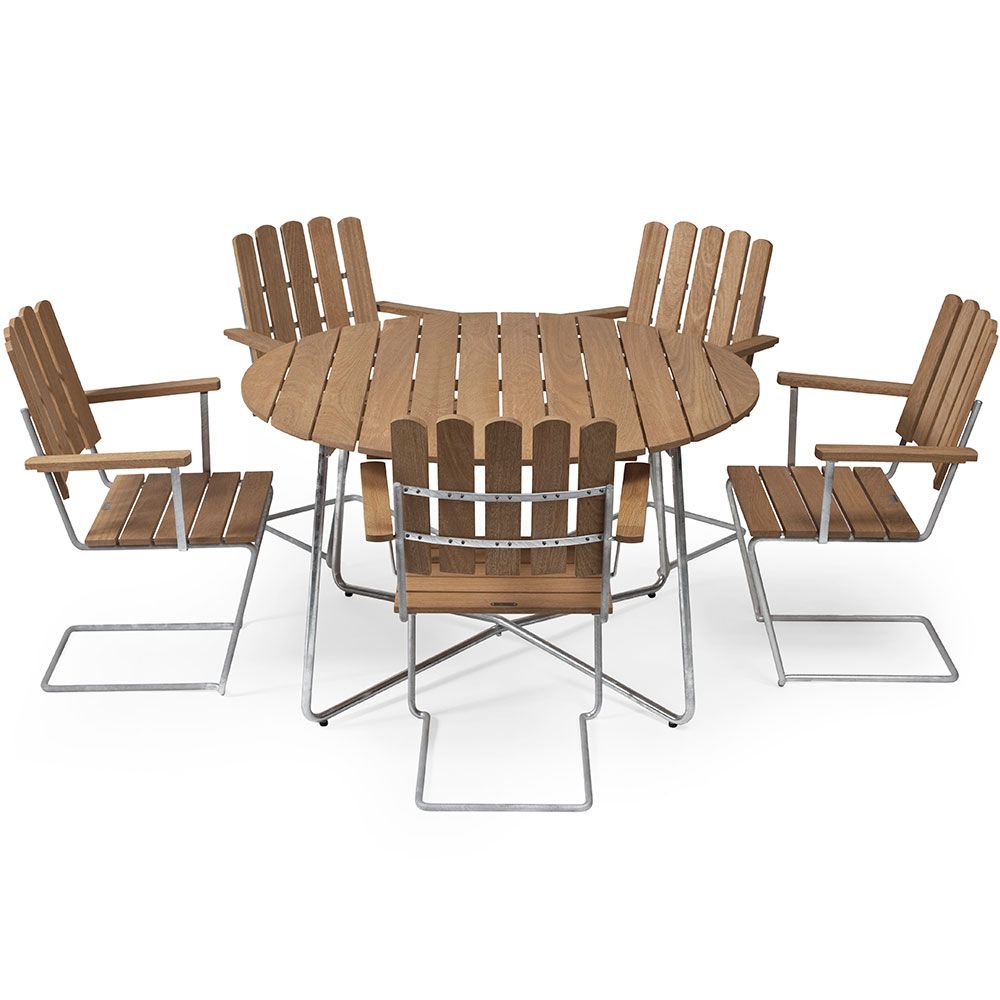 9A pöytä 100 cm öljyttyä tammea Grythyttan Stålmöbler