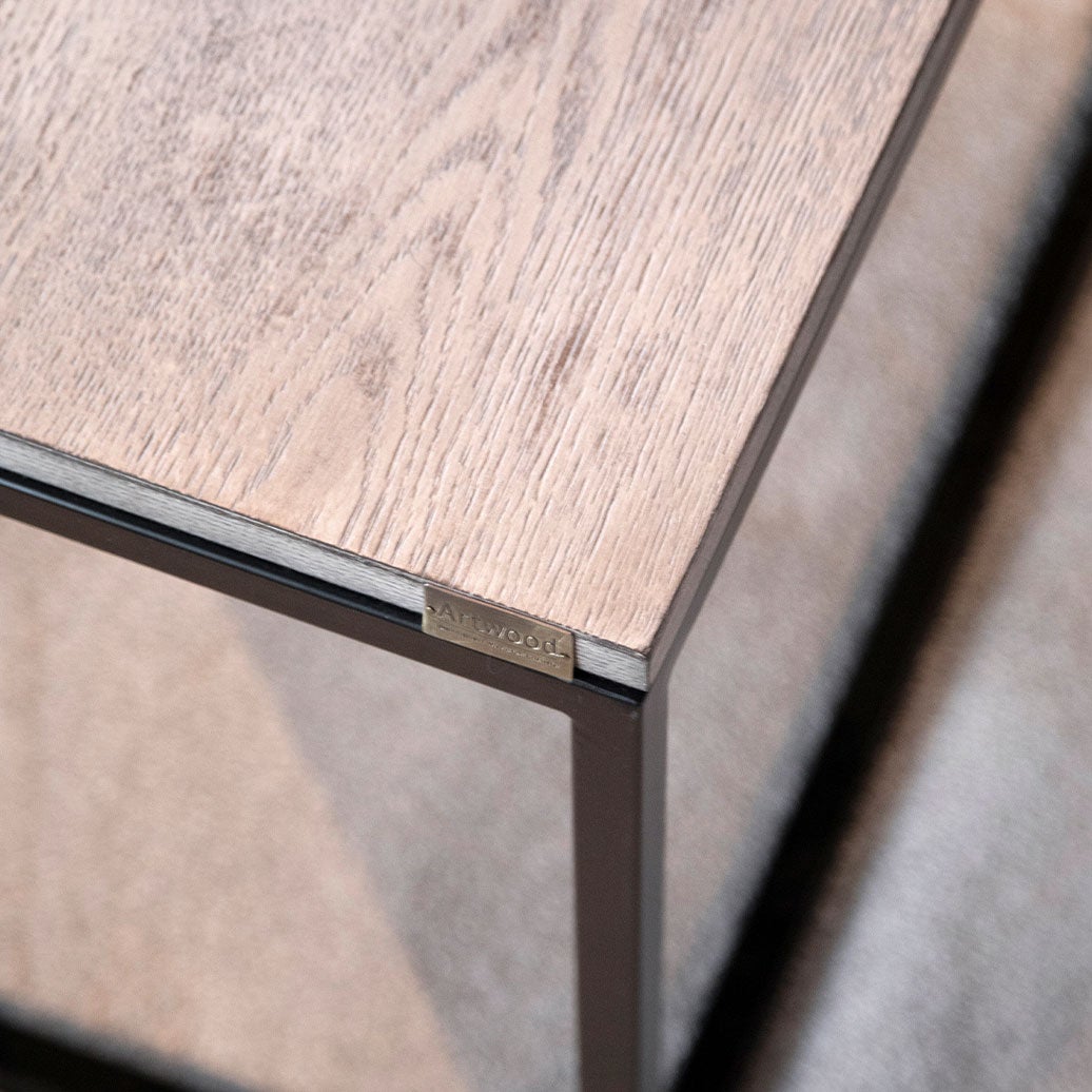 Mason sivupöytä Antique Grey Oak Artwood