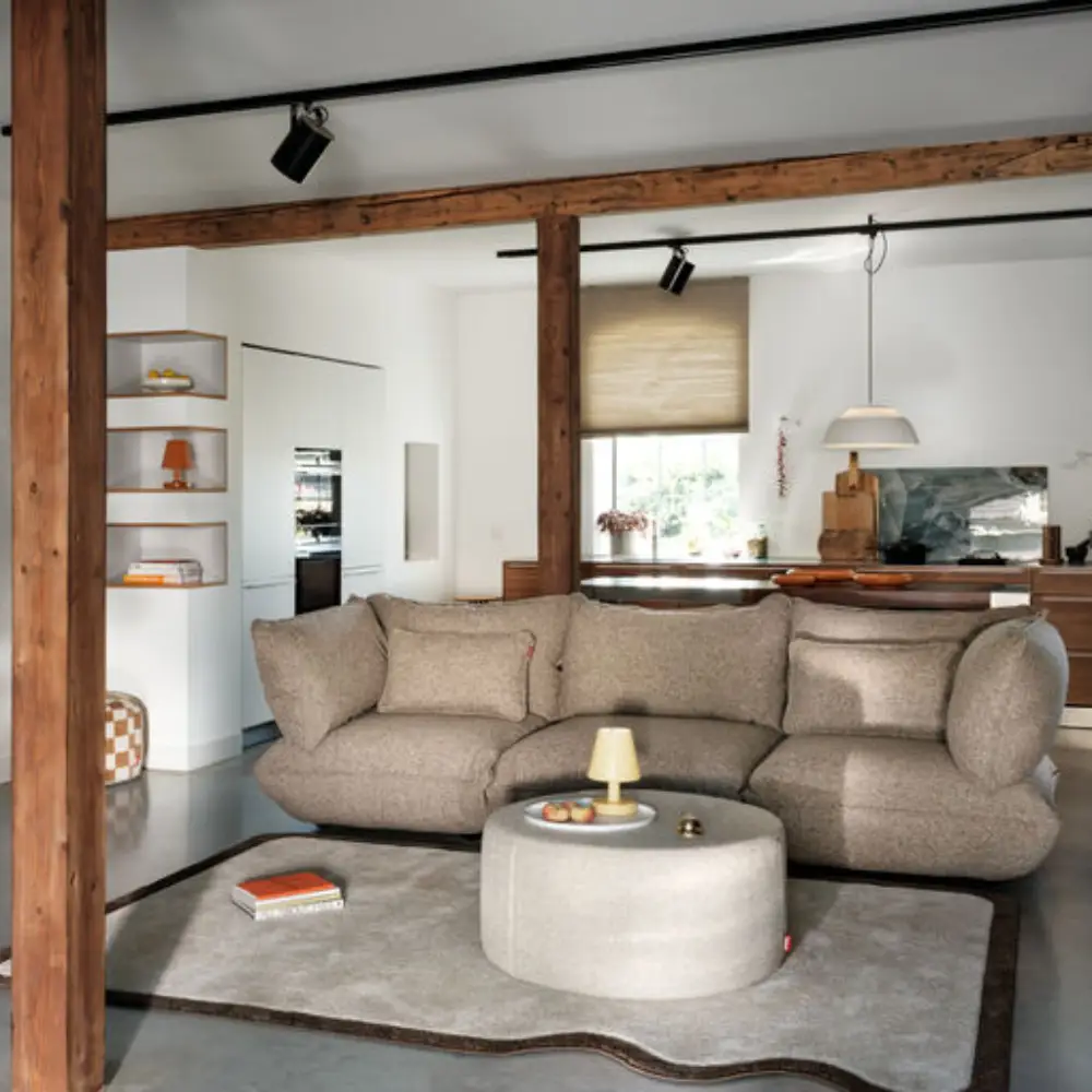 sumo sohvan kulmaosa boucle recycled brown