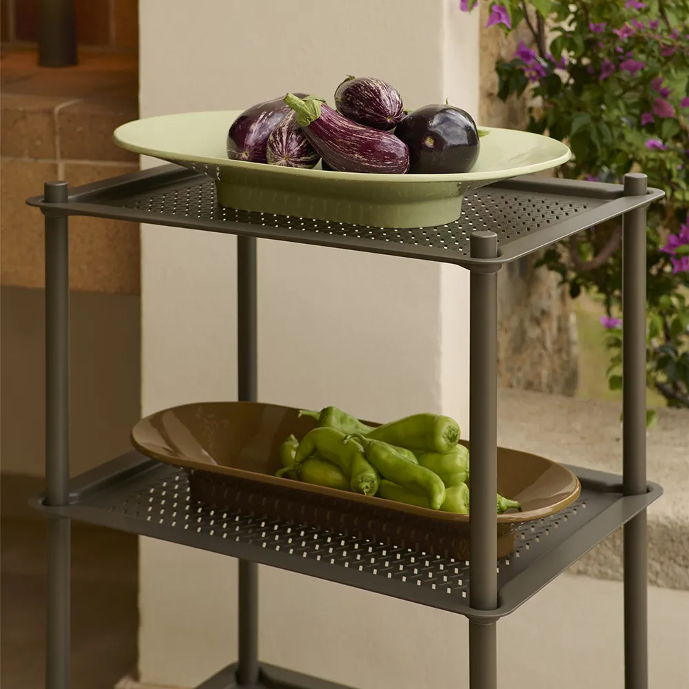 Flow Tarjoiluvaunu 3 kerrosta Taupe 