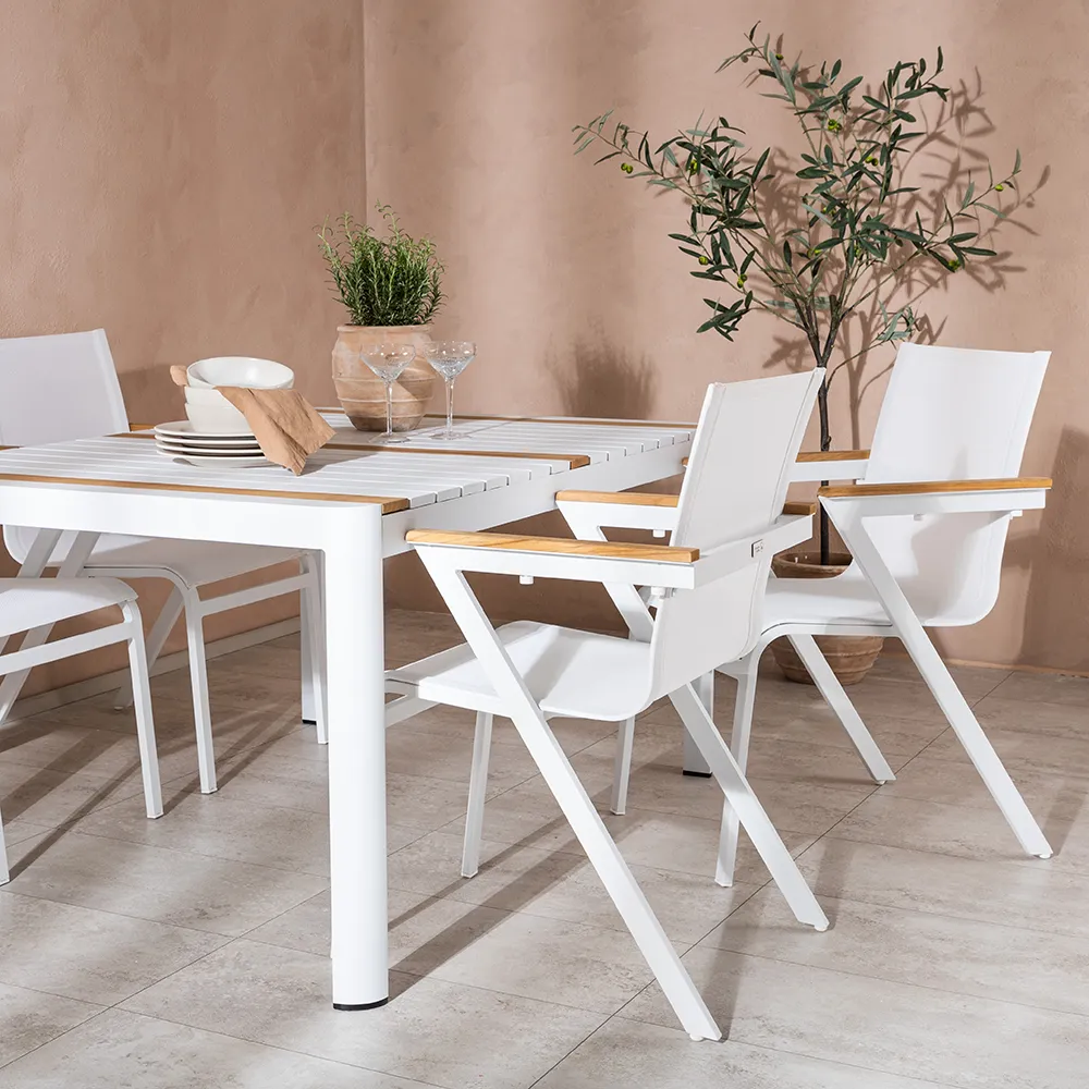 Meksiko ruokailutuoli valkoinen 6 kpl