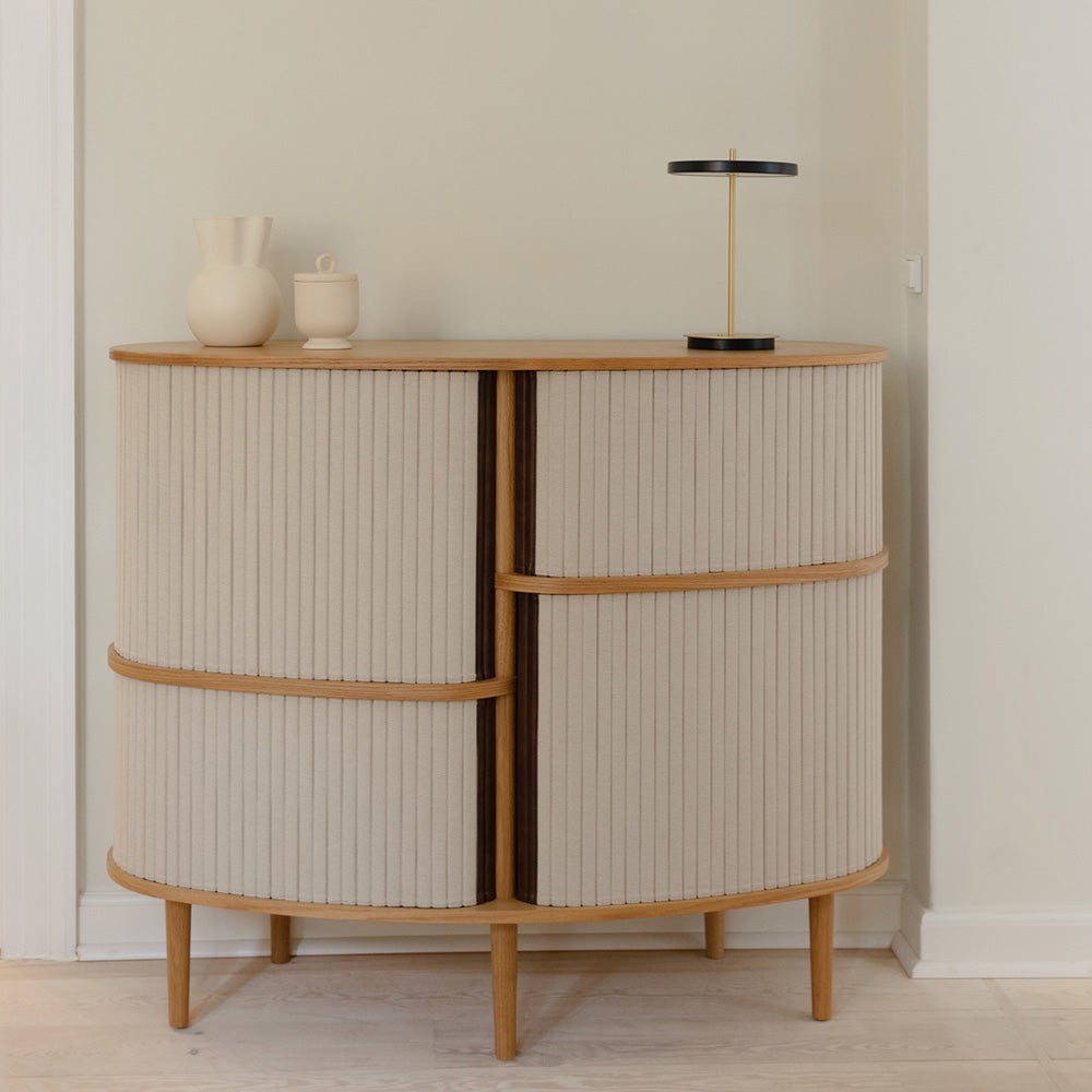 Audacious Highboard Kaappi tammi/White Sands