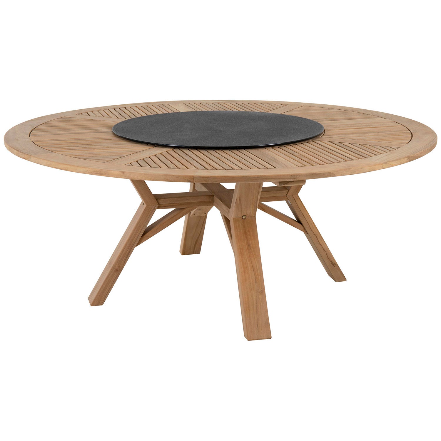 Circus ruokapöytä 180 cm luonnonvärinen pyörivä levy Brafab