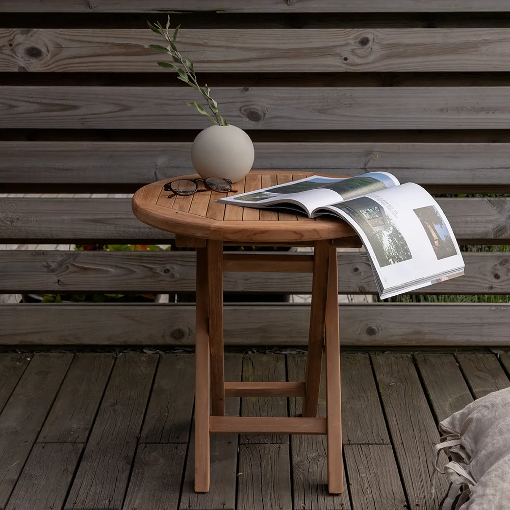 Kenya sivupöytä Ø50 cm Teak 