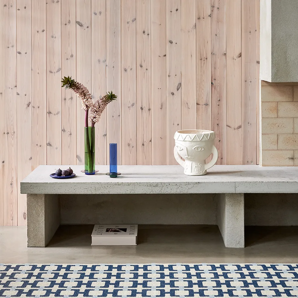 Tom matto Ocean Blue/Cream/Blue Fog 70 x 300 cm