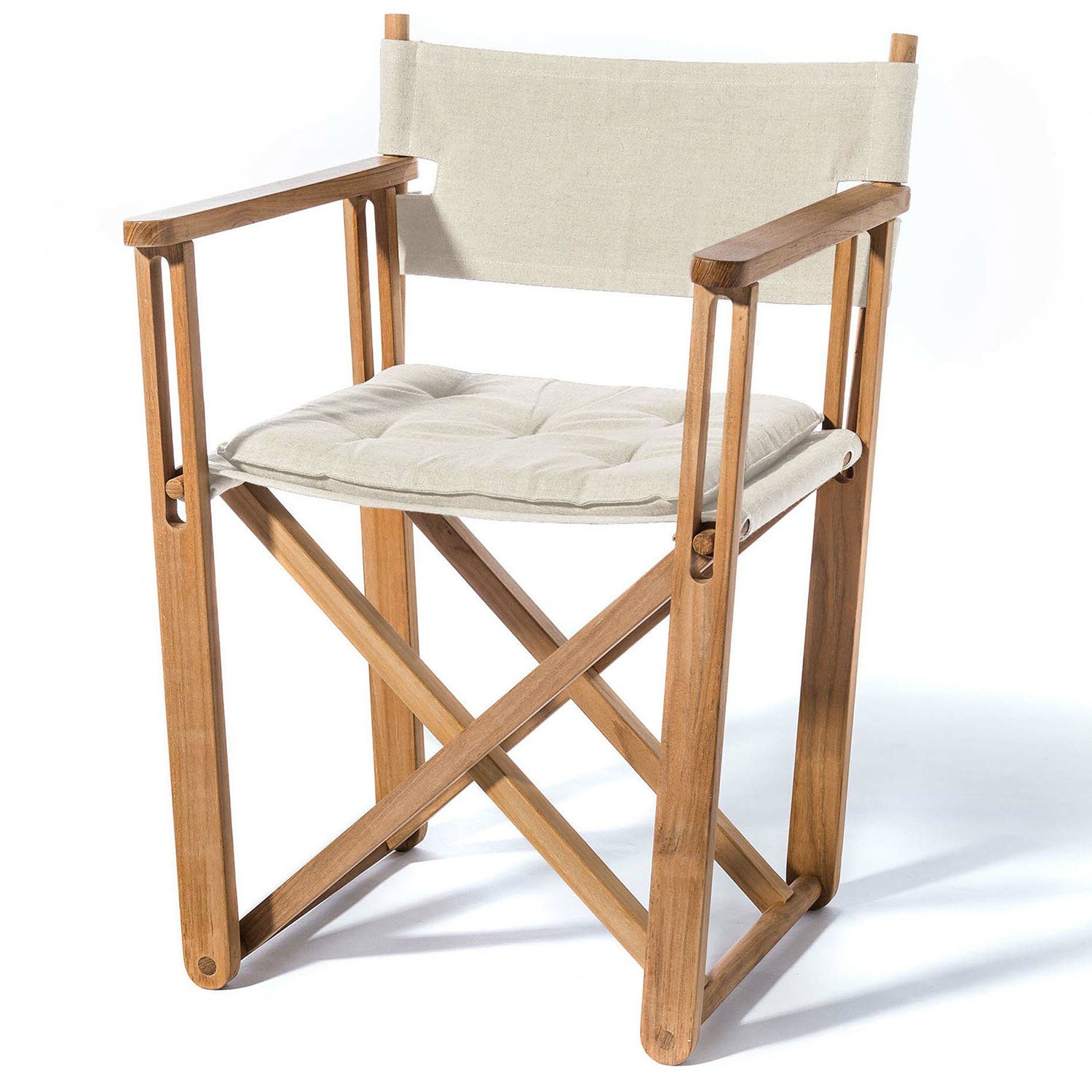 Kryss lounge-nojatuoli tiikki Skargaarden