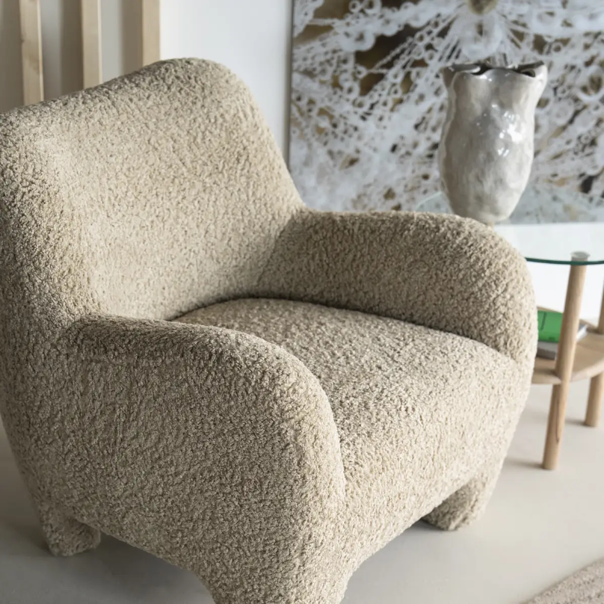 Shaun Nojatuoli - taupe Sheep