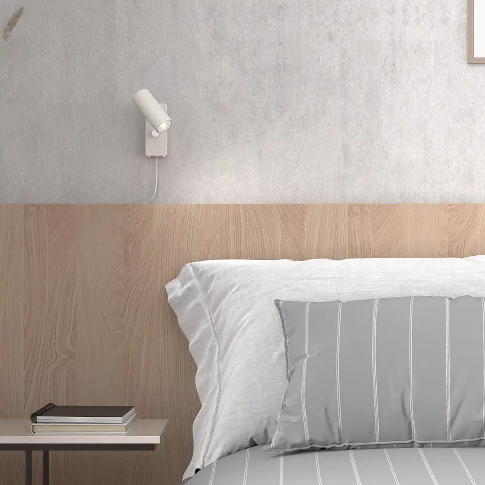 Cato seinävalaisin mattavalkoinen yksinkertainen Mr11 sis. lamppu