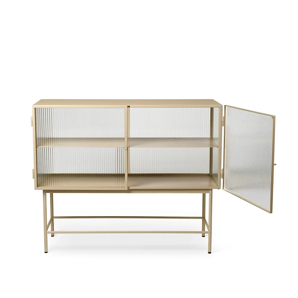 Haze Sideboard - Reeded glass - Cashmere