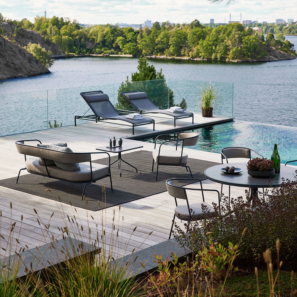 Arholma lounge chair, dark grey Skargaarden