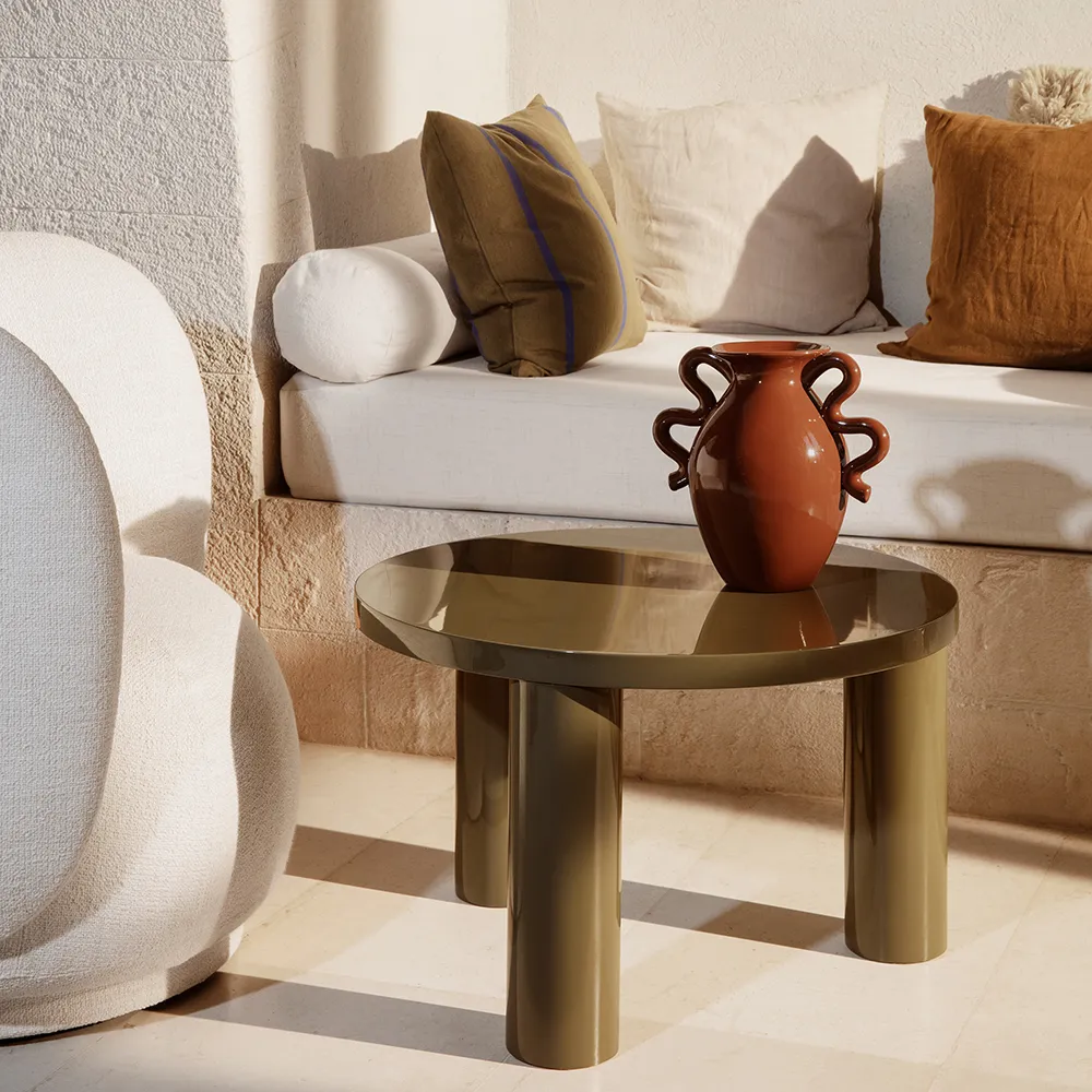 Post Sohvapöytä Ø65 cm - Olive