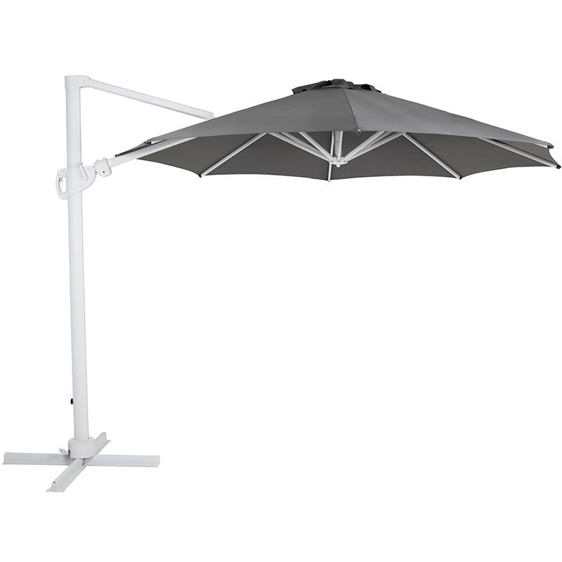 Brafab Varallo vapaasti riippuva aurinkovarjo 300 cm valkoinen/harmaa Brafab