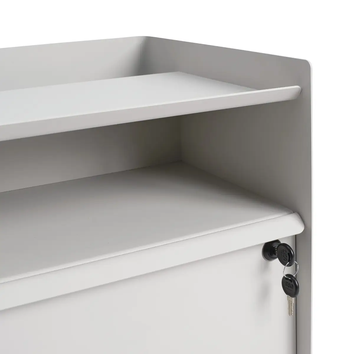 Folded Trolley korkeus 61,5 cm – laatikko – lukittava laatikko – harmaa