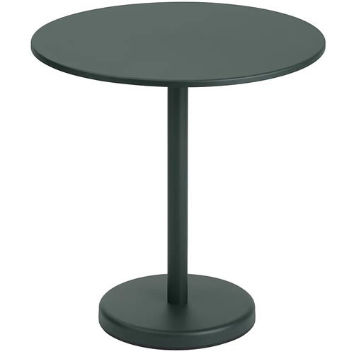 Linear Steel Bistropöytä Ø70 cm Dark Green