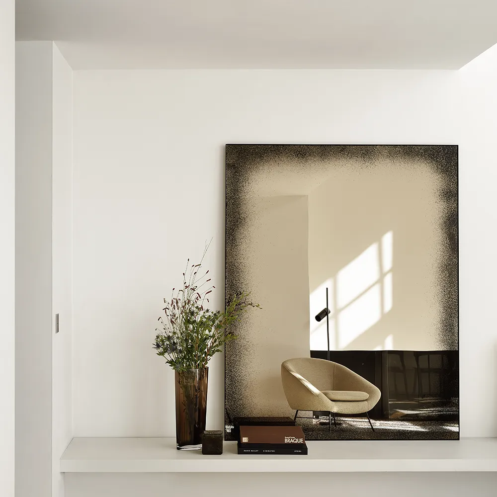 Aged seinäpeilit 122x153 cm pronssia