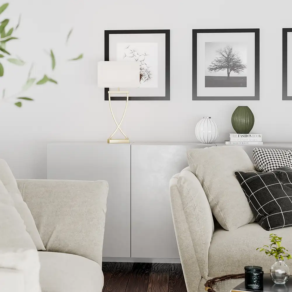 Omega pöytälamppu  Messinki