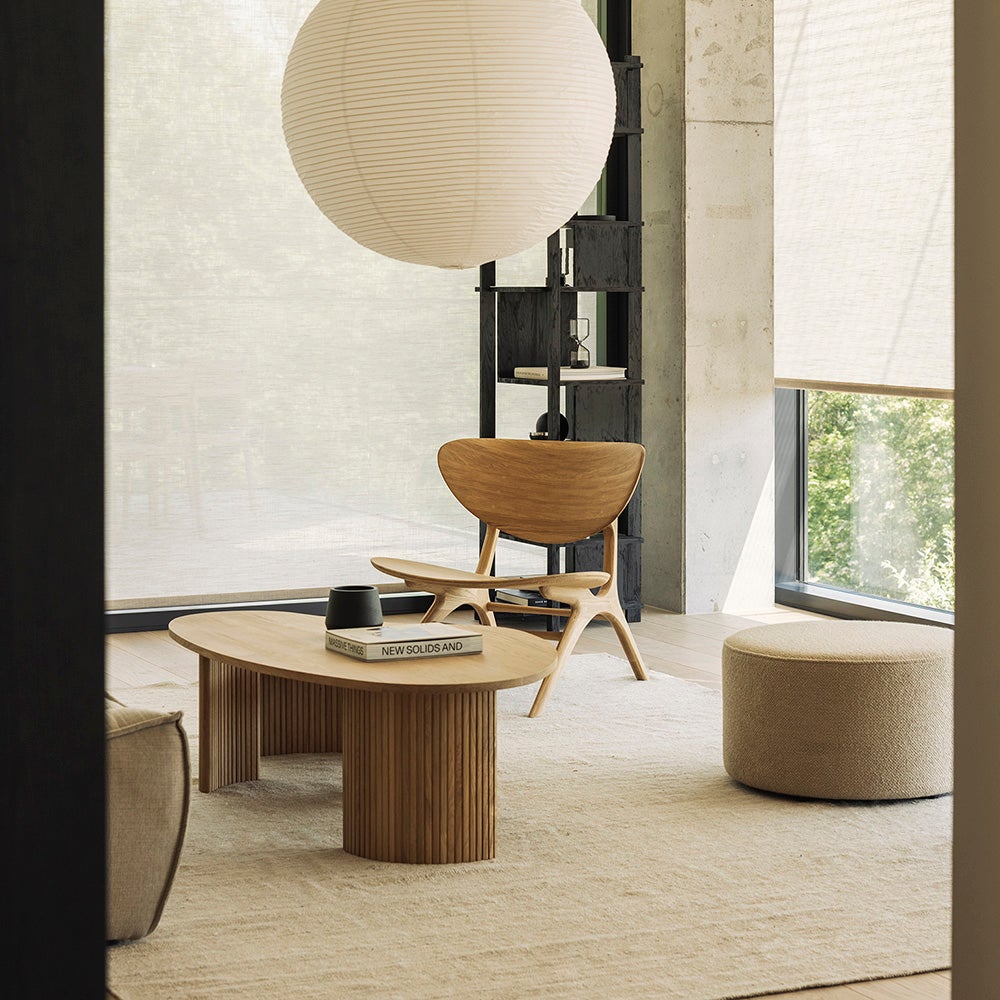 Boomerang-sohvapöytä tammi 126x74 cm