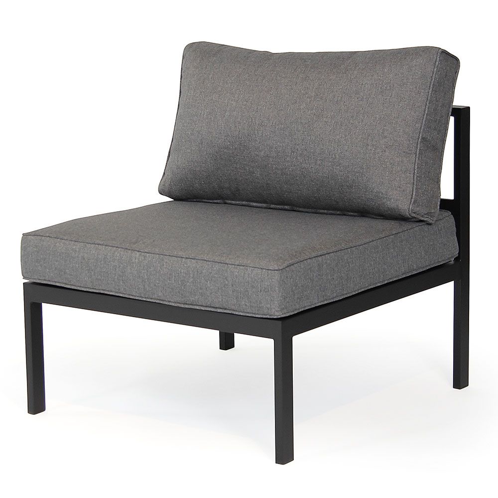 Leone keskiosa musta/harmaa alumiini Brafab