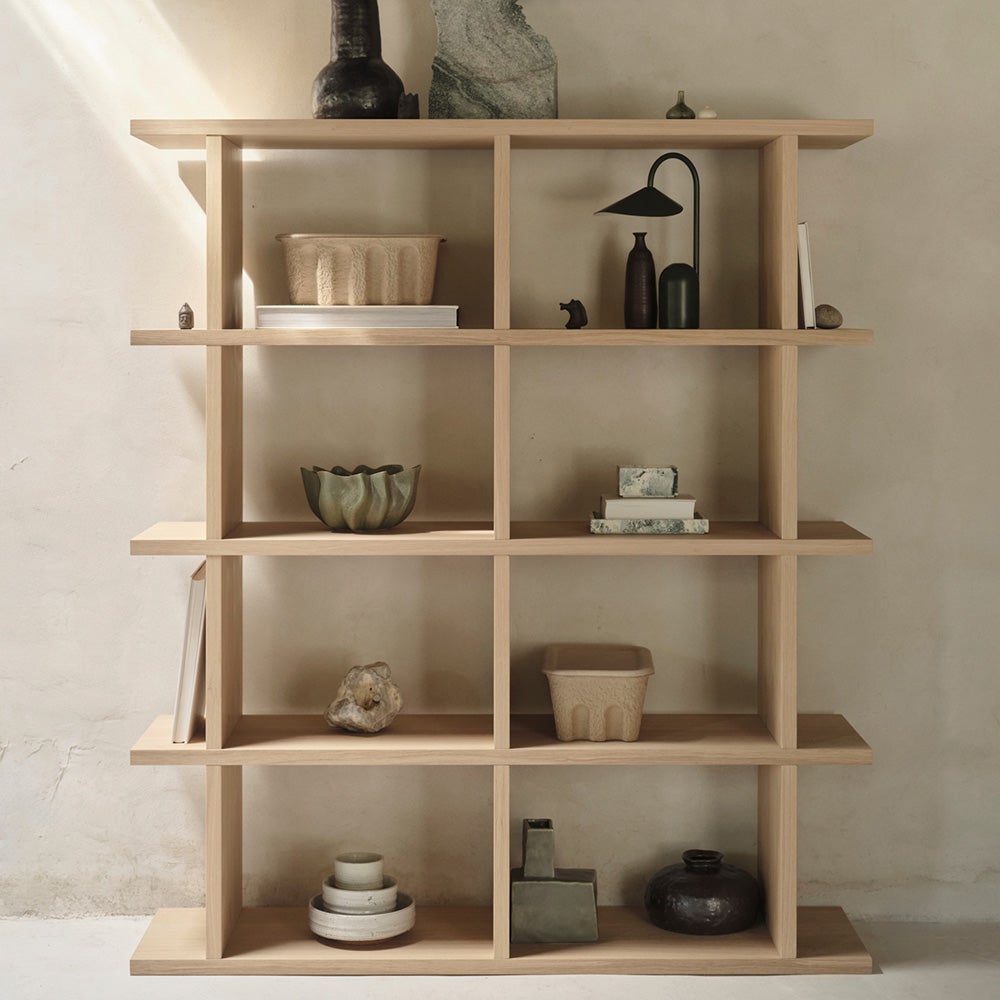 Kona kirjahylly 2x4 - Luonnontammea