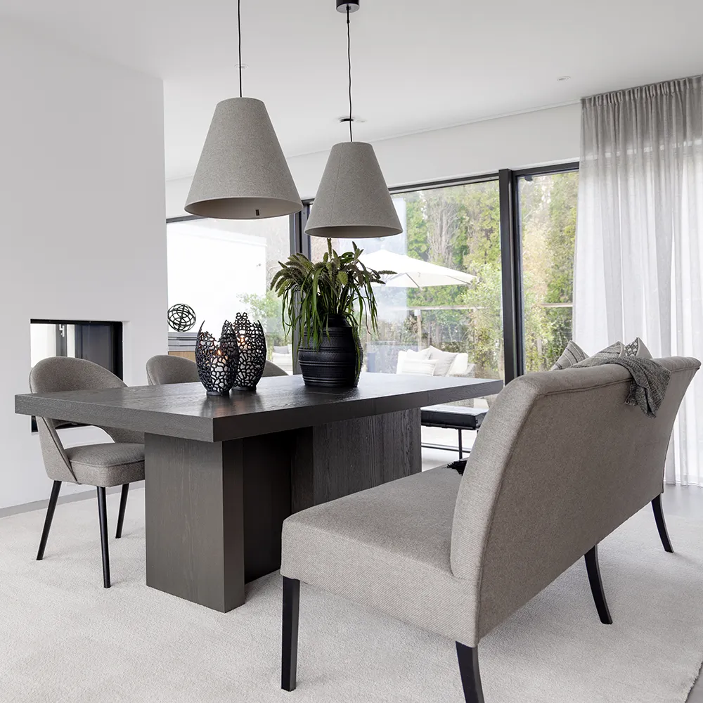 Parker ruokapöytä 100x200-300 cm Tummanharmaa