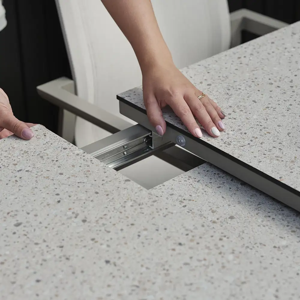 Hillmond ruokapöytä HPL 238/297x100 khaki/beige