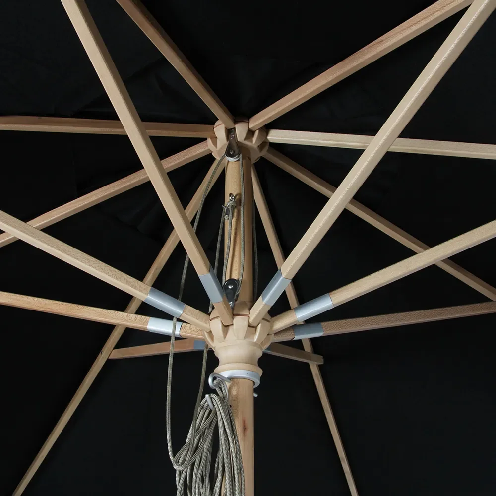 Reggio puinen aurinkovarjo 300 cm musta Brafab