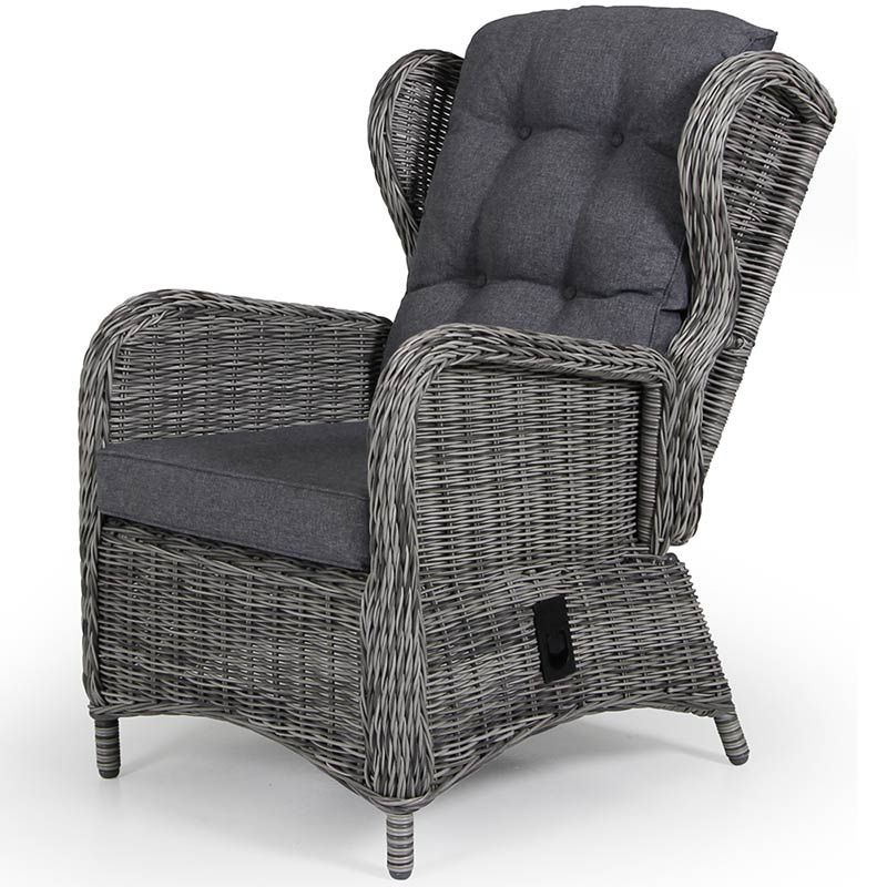 Rosita säädettävä nojatuoli harmaa/harmaa Brafab