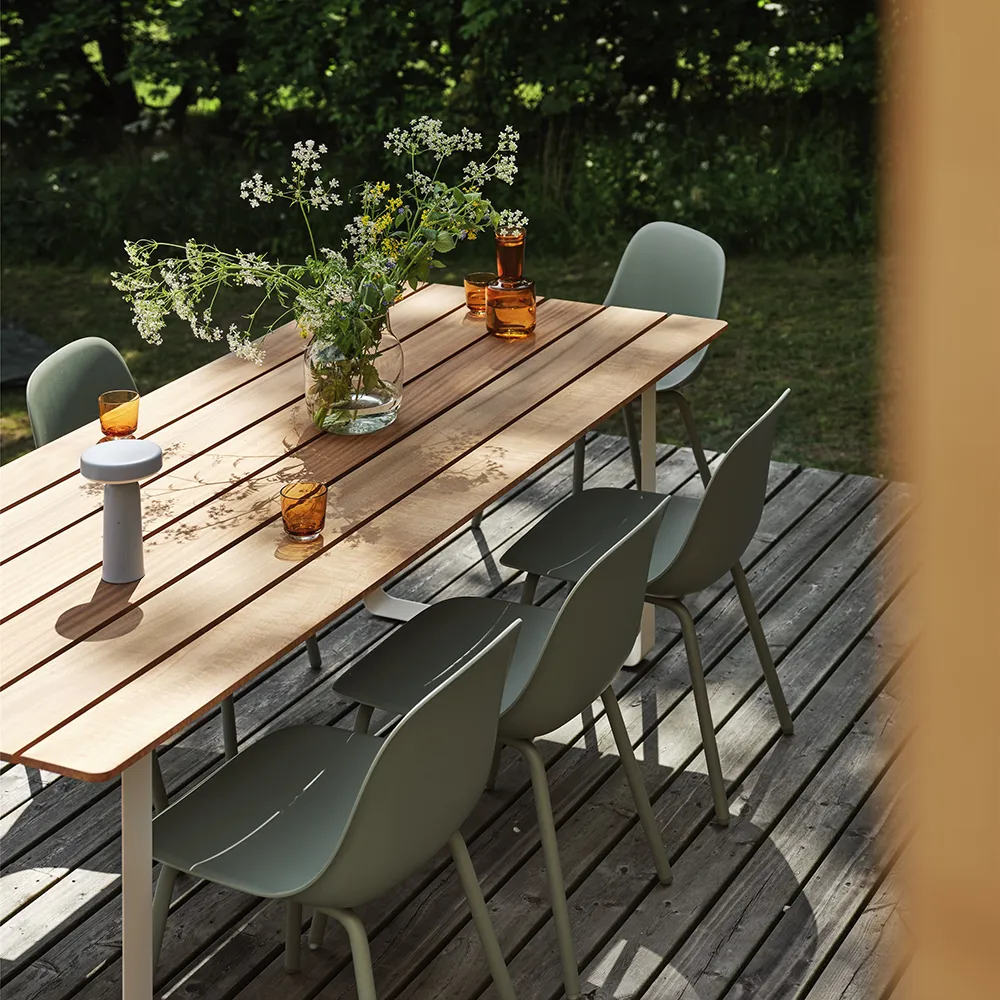 70/70 ruokapöytä 225x90 cm Sapele Mahogany/Grey