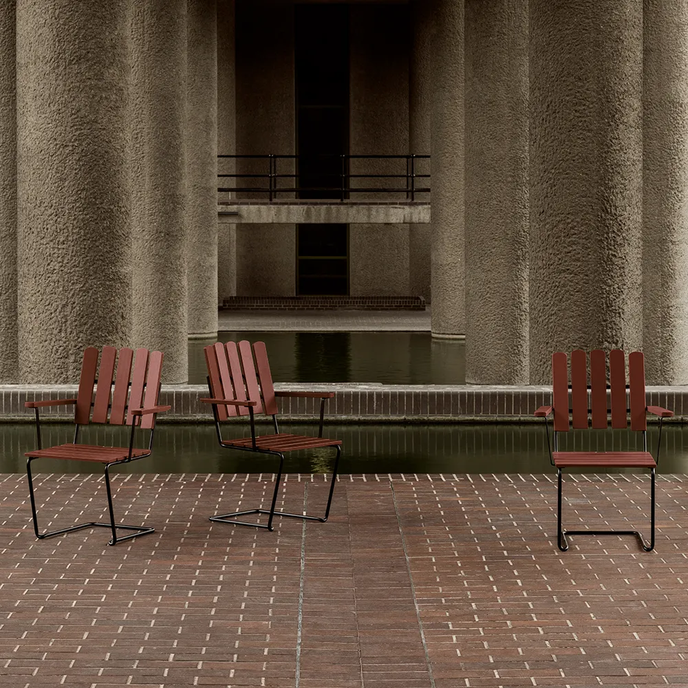 9A pöytä 100 cm tummanpunainen / musta