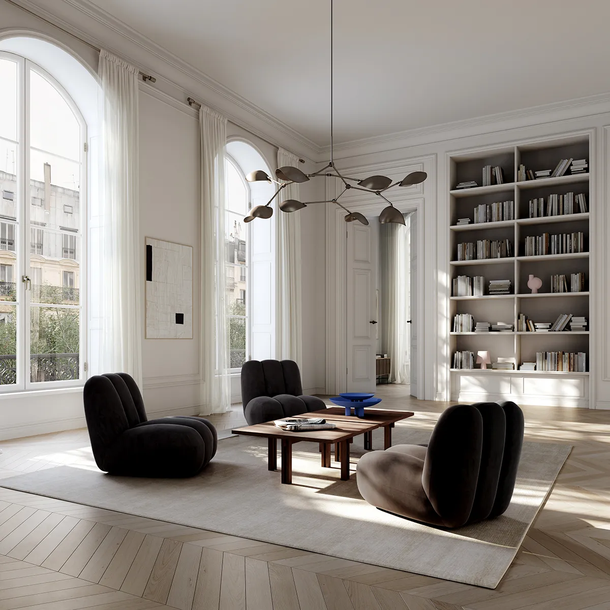 Sohvapöytä tammi 80x80 Plinth Classic Brown Oak