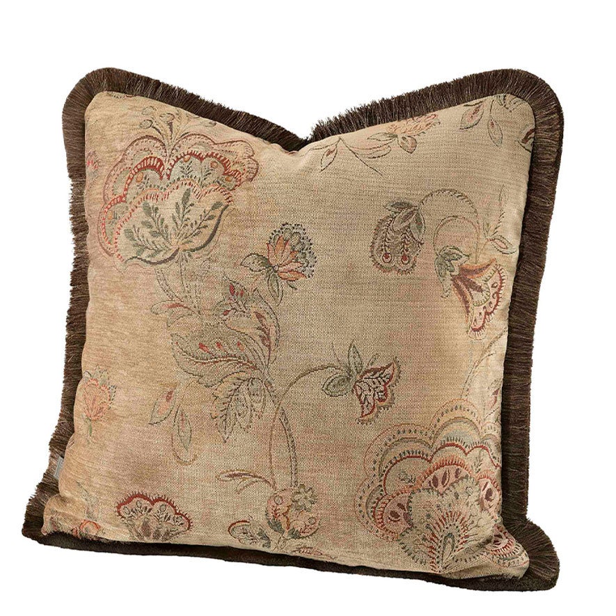Miralago Flower Beige tyynynpäällinen Fringe 60 x 40 Artwood