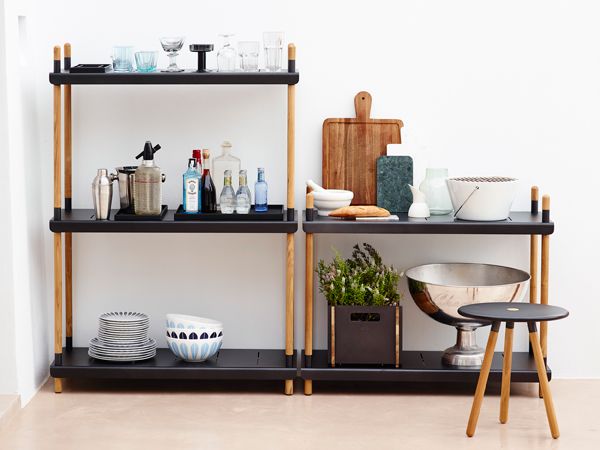 Frame hylly 83cm Tiikki/Valkoinen