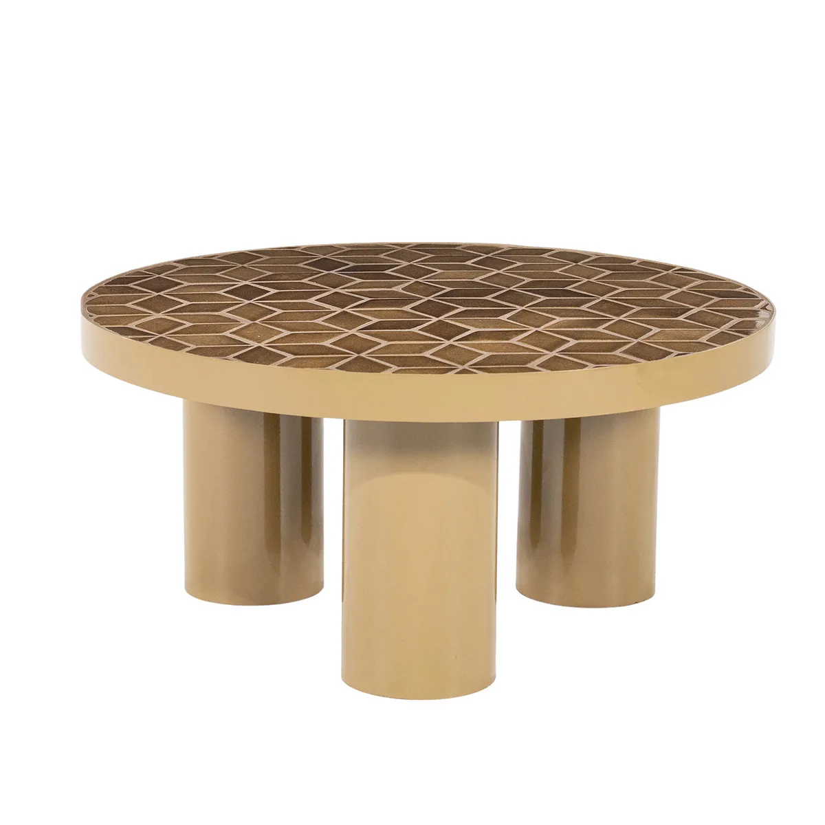 Sohvapöytä Patterna mosaiikkikannella Brown