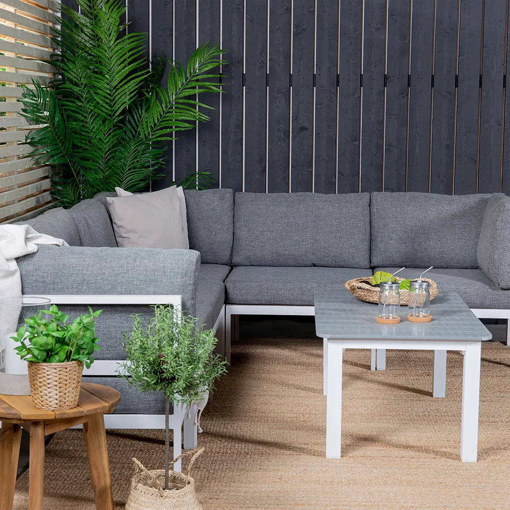 Copacabana kulmamoduuli valkoinen/harmaa 