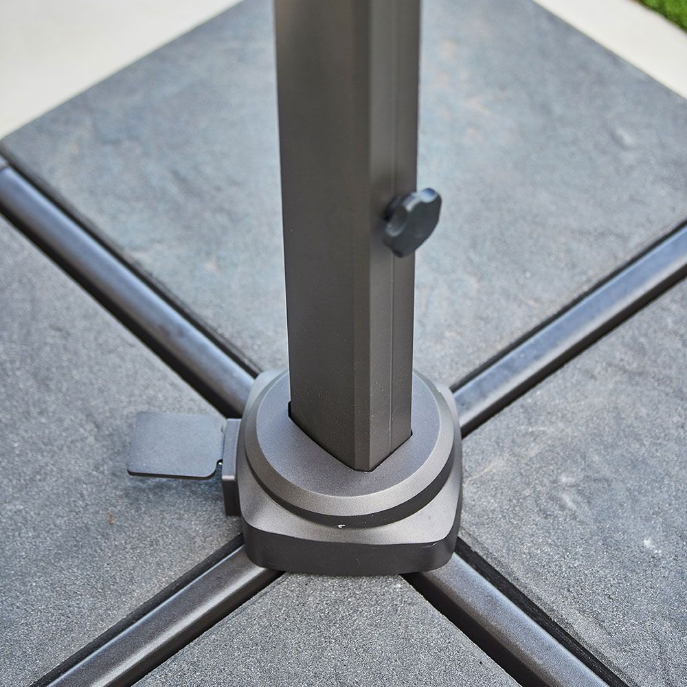 Hyde Luxe 300x400 cm Grey Vapaasti riippuva aurinkovarjo