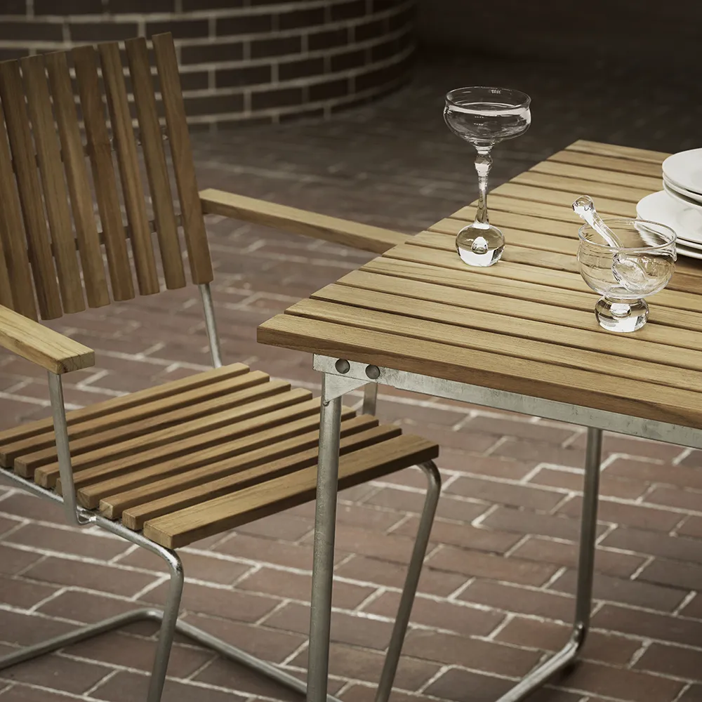 Bovik nojatuoli teak / sinkitty