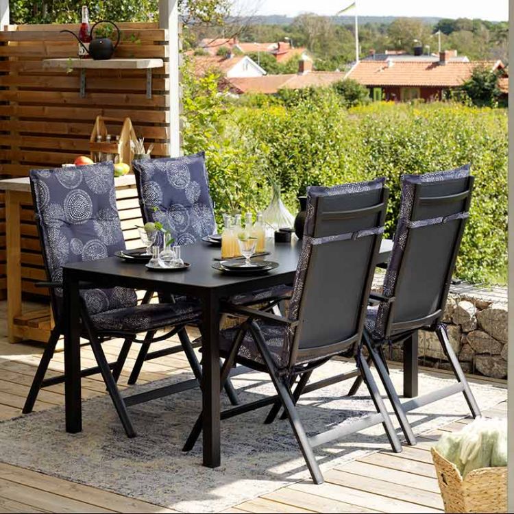 Rana säädettävä nojatuoli musta/musta Brafab