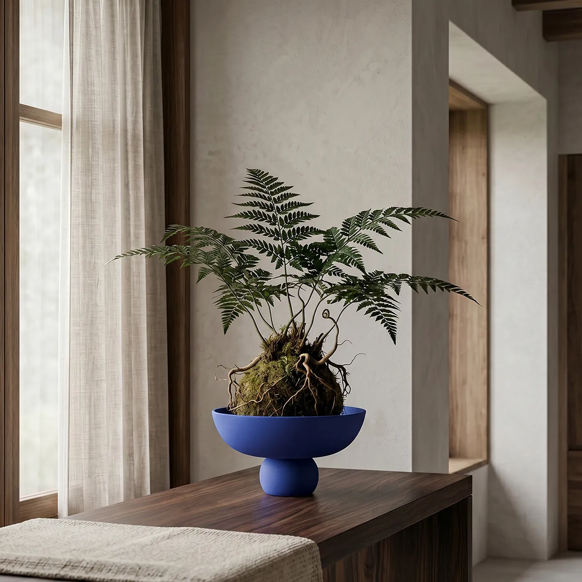 Käsinmaalattu koristekulho Baburu Mini Marrakech Blue Ø 20 cm
