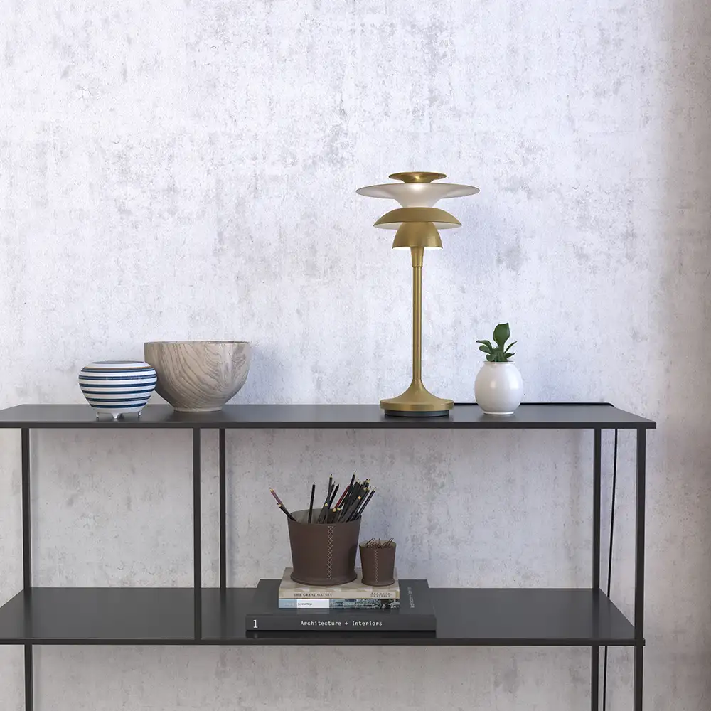 Picasso pöytävalaisin 350 mm Antikmässing