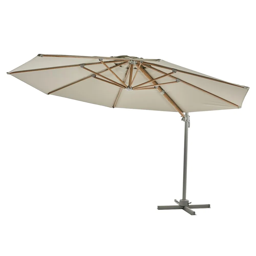 Luzzi riippuva aurinkovarjo Ø350 cm Light grey/khaki